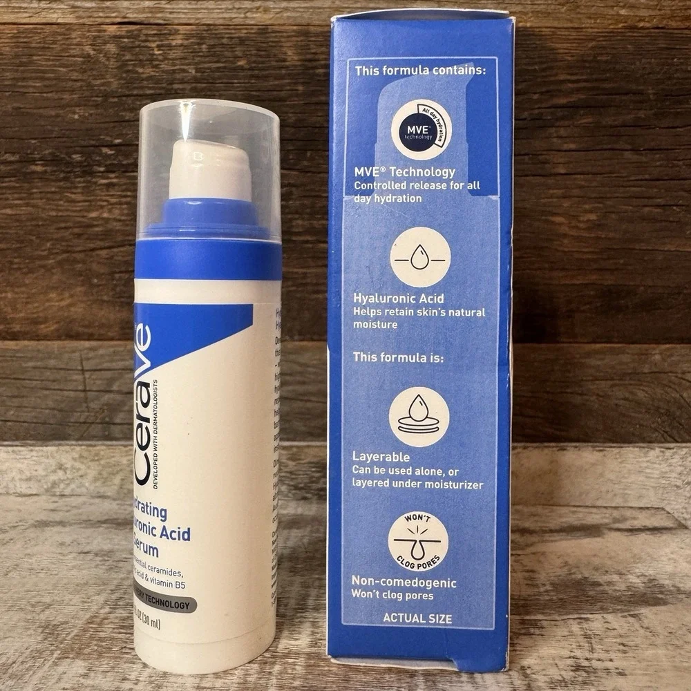 Cerave Hyaluronic Acid Serum for‎ Face with Vitamin B5 and Ceramides 1 oz.